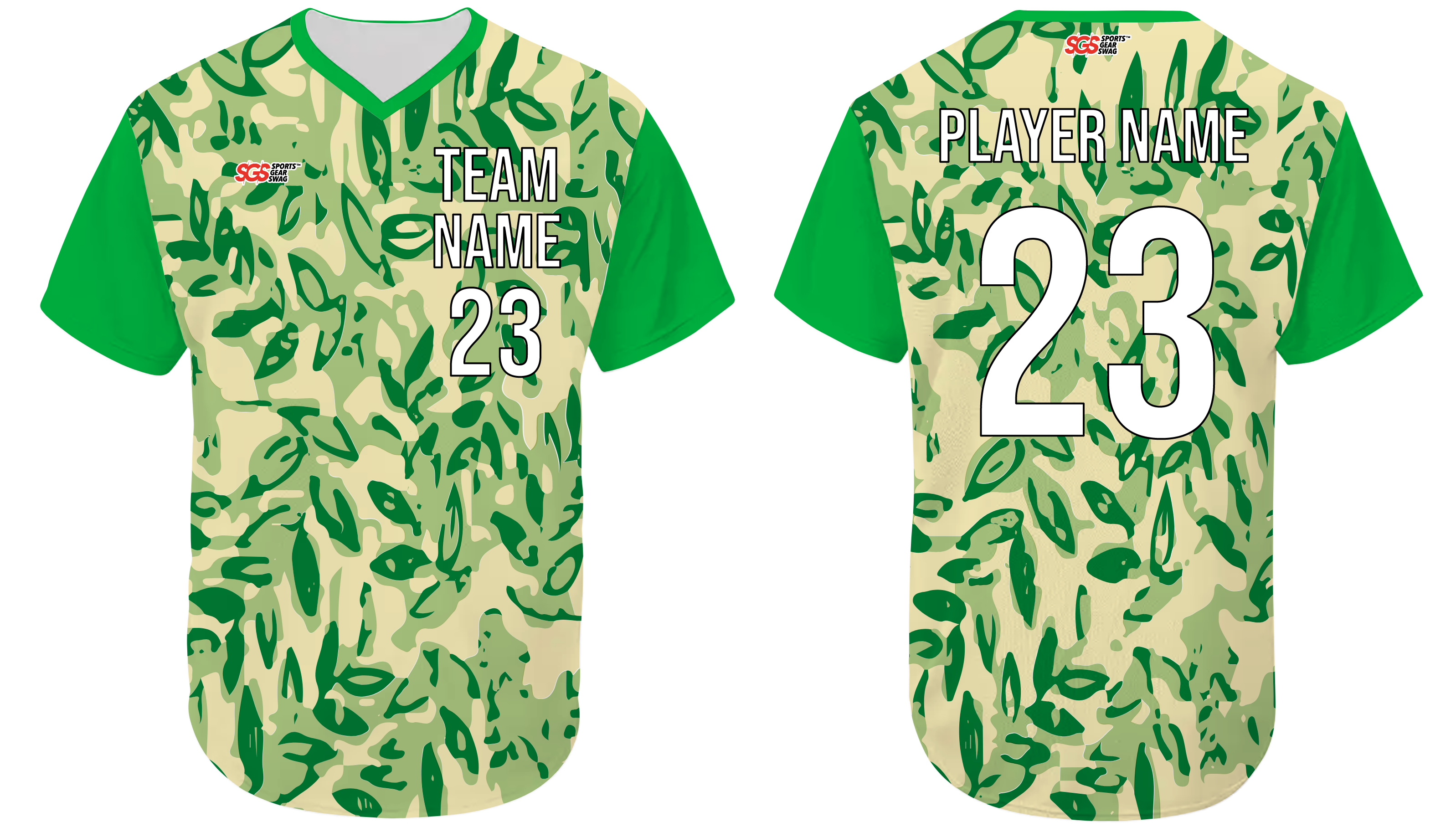 Custom small leaves nature adult youth unisex no buttons softball jersey - Jersey