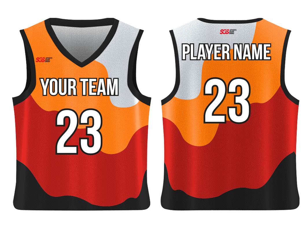 Custom abstract layers adult youth unisex basketball jersey - reversible uniform - Jersey
