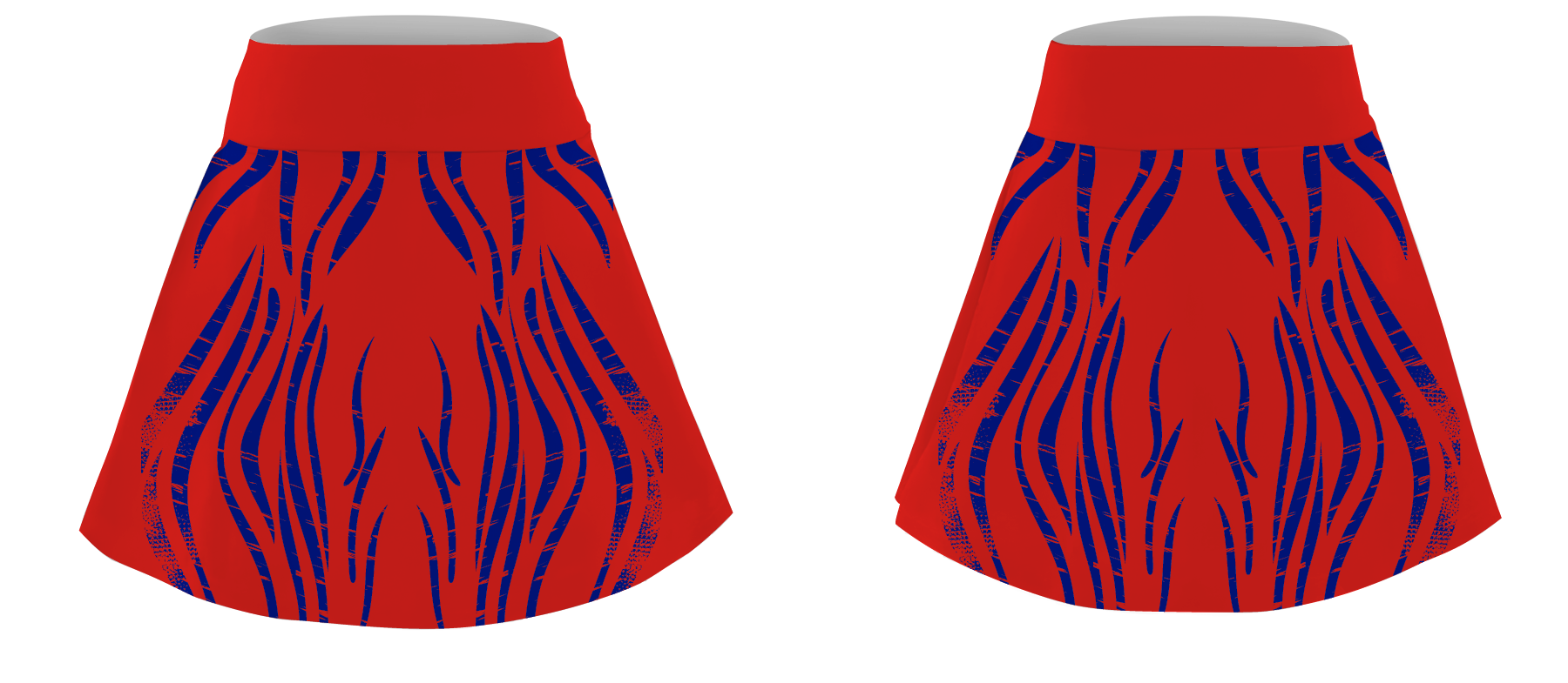 Custom standard skirt dance uniform red roar - Dance-skirts