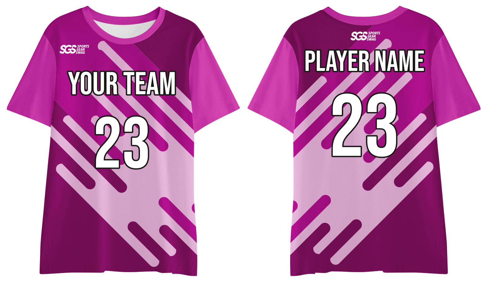 Custom moisture wicking magenta adult youth unisex shirt - Jersey