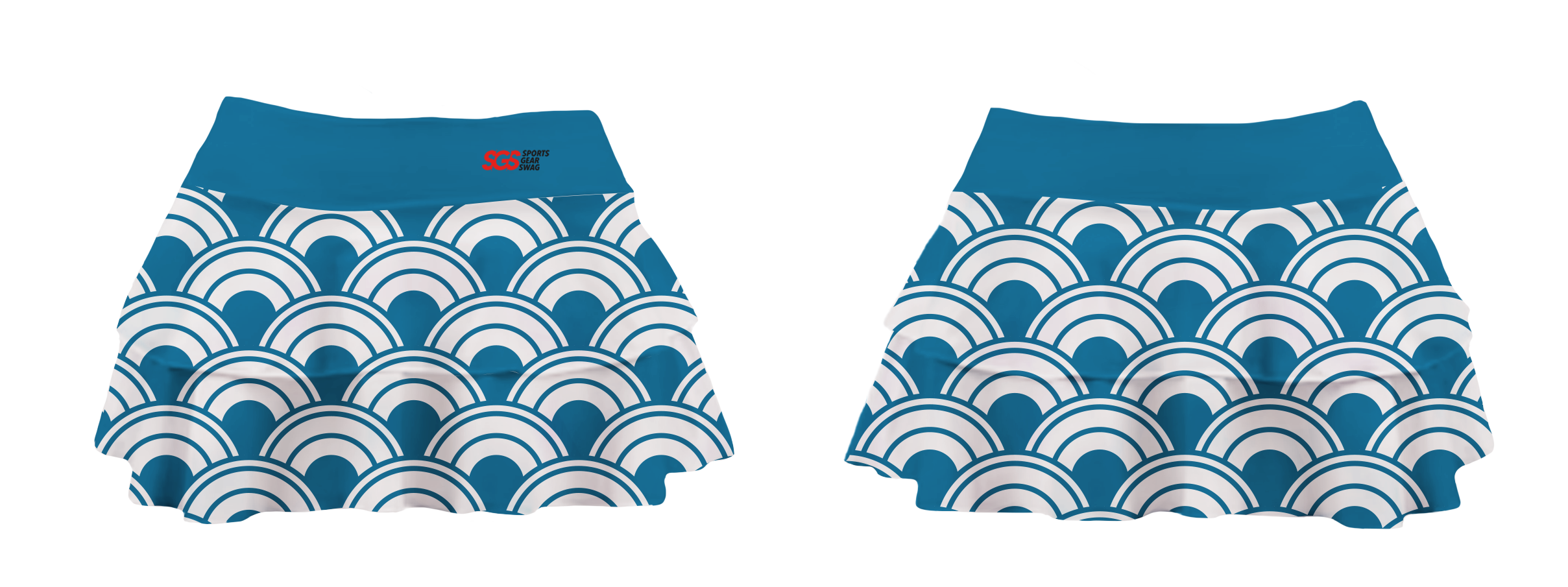 Custom two-piece sporty bathing top curved splash - Swimming-tops
