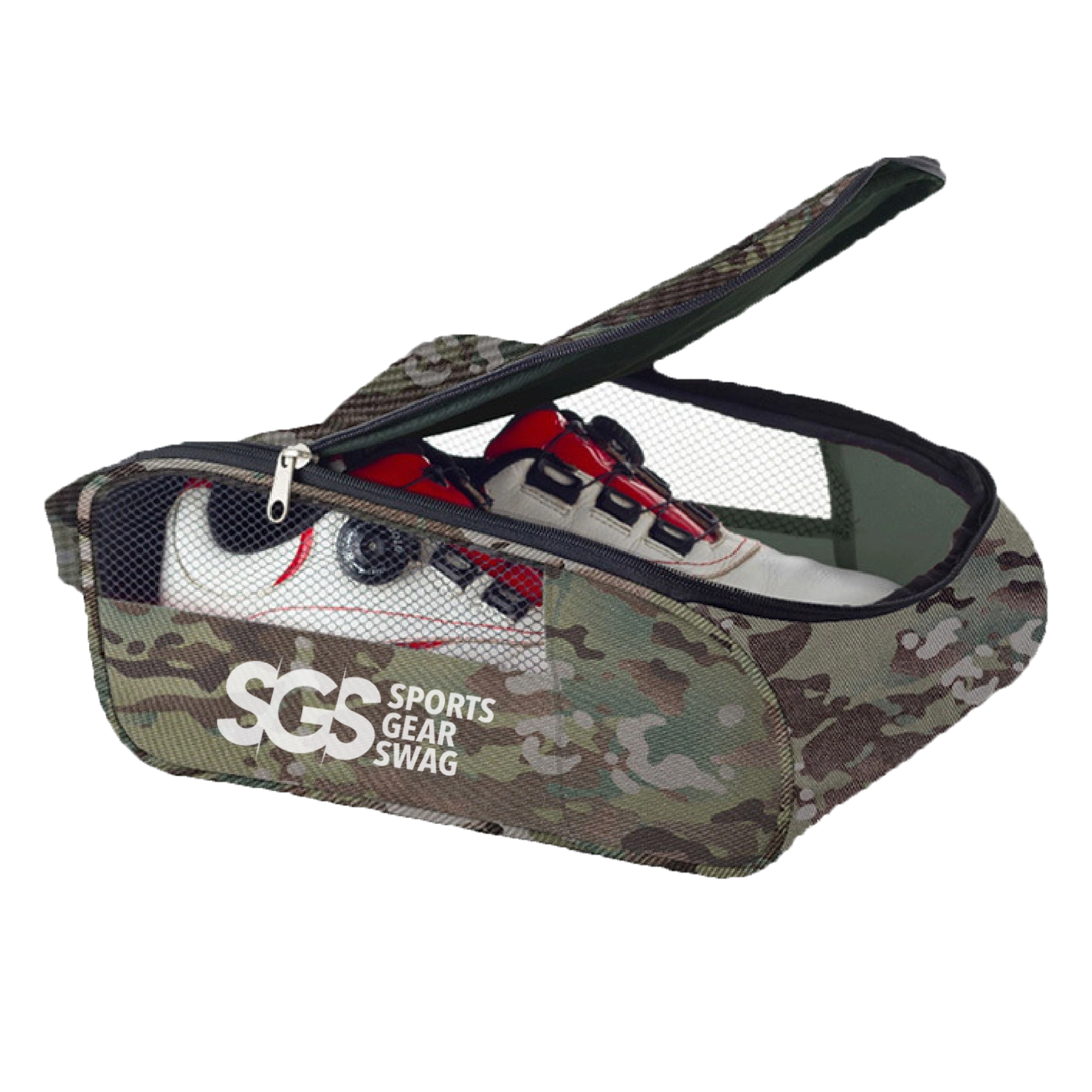 Custom golf shoe bag quarter mesh prism - Golf-shoe-bags