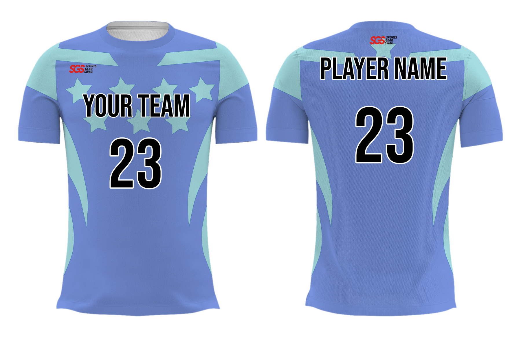 Custom blue stars adult youth volleyball unisex jersey - Jersey