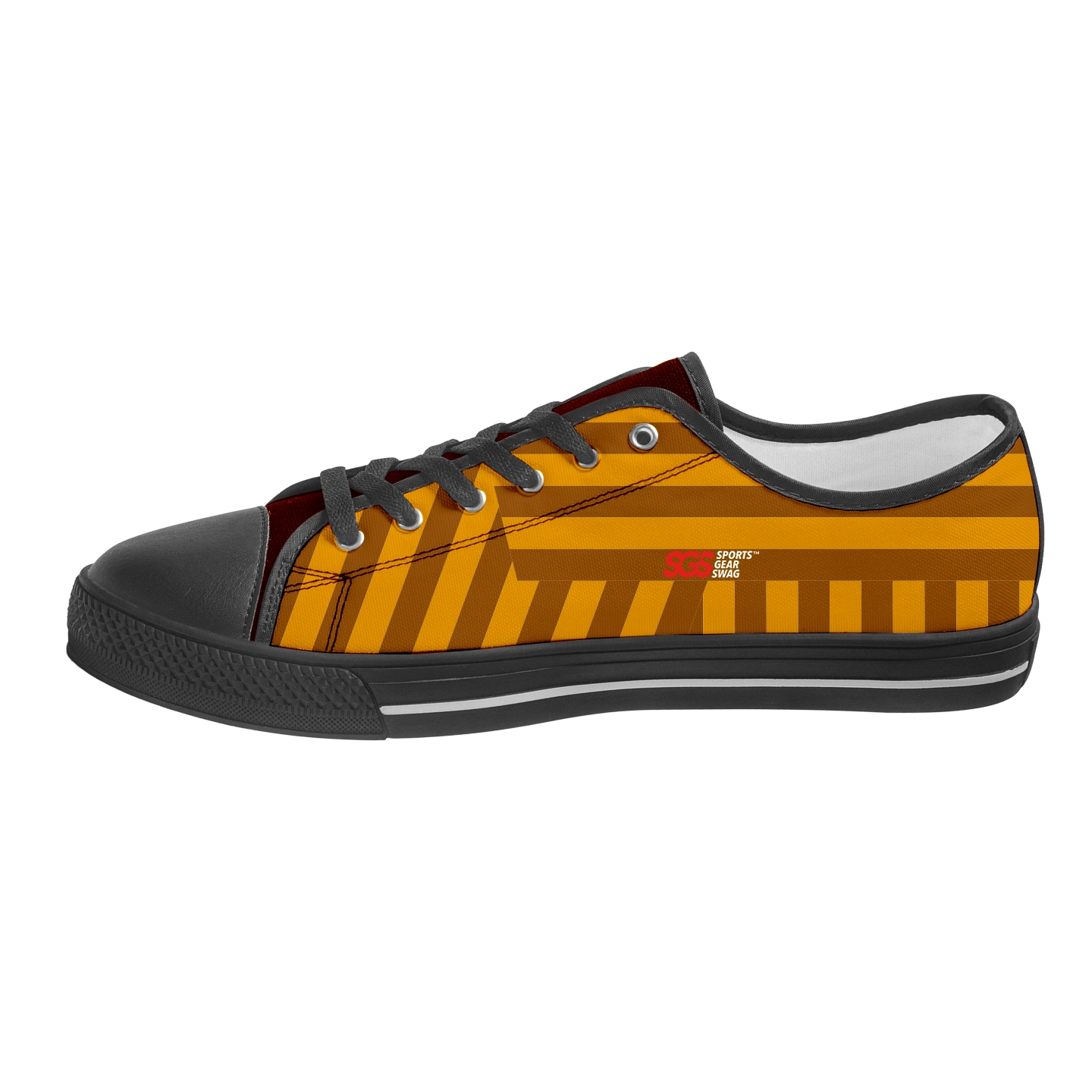Custom low top canvas shoes black glow - Low-top-shoes