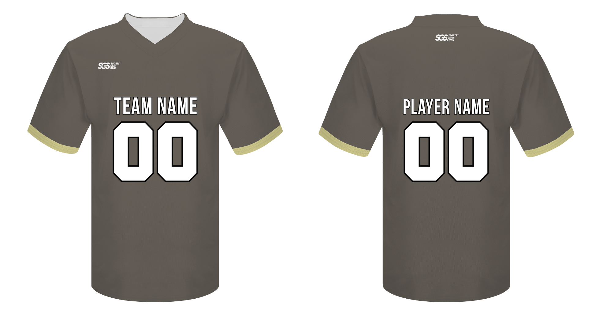 Custom football jersey adult youth unisex grayish - Jersey