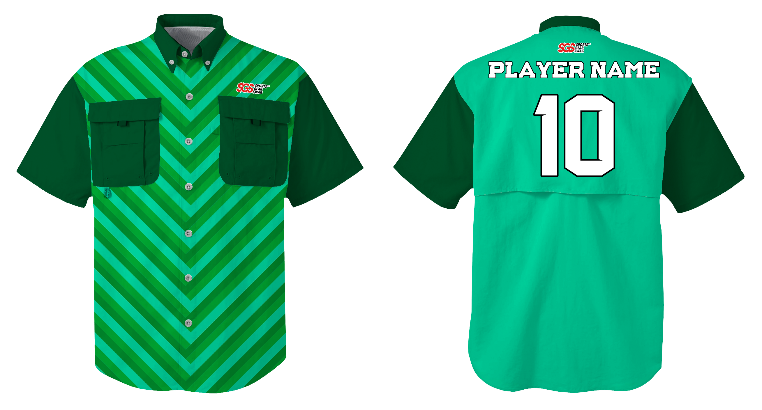 Custom fishing shirt adult youth unisex vibrant verdancy - Jersey