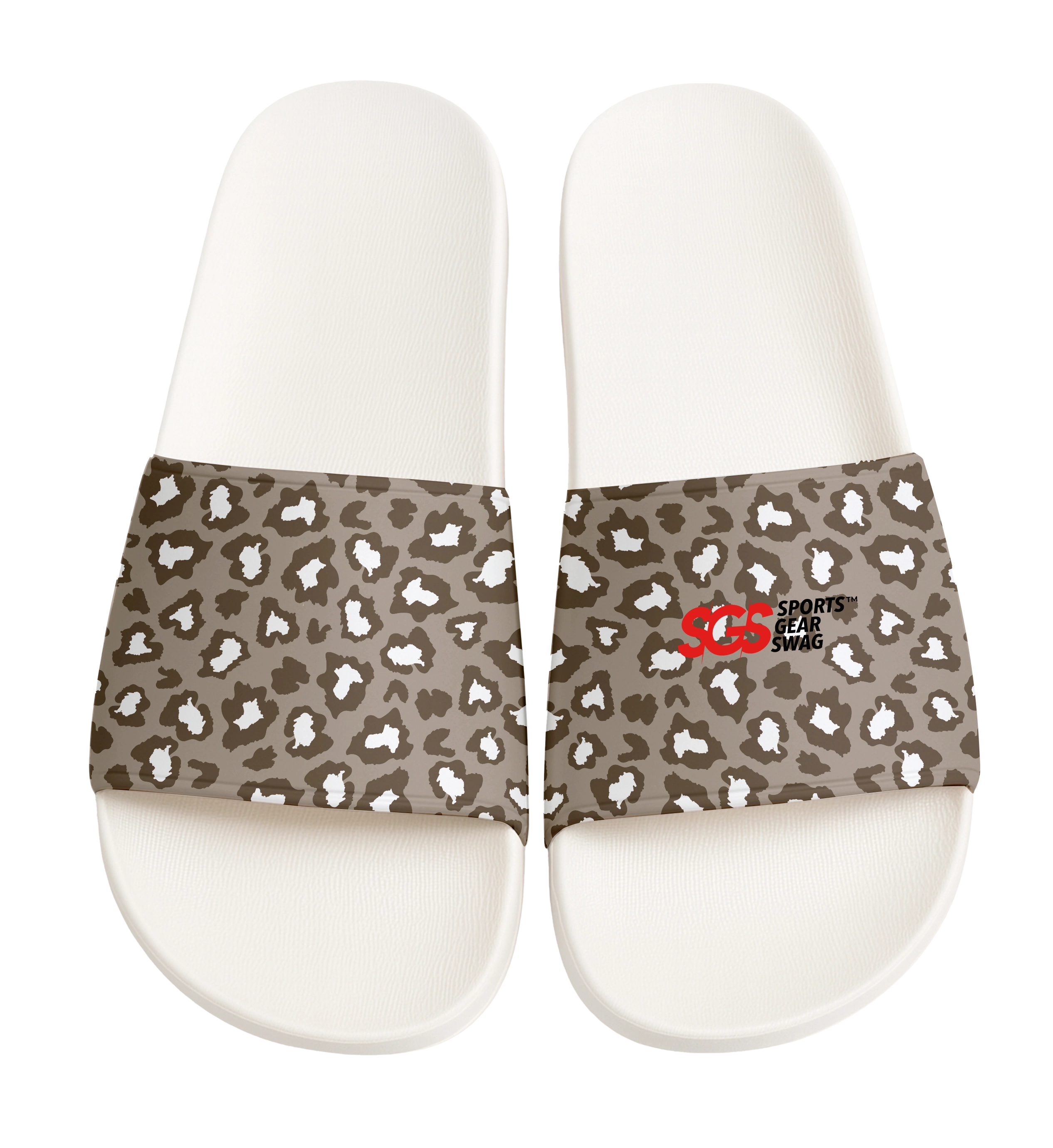 Custom slides white unisex feline - Slides
