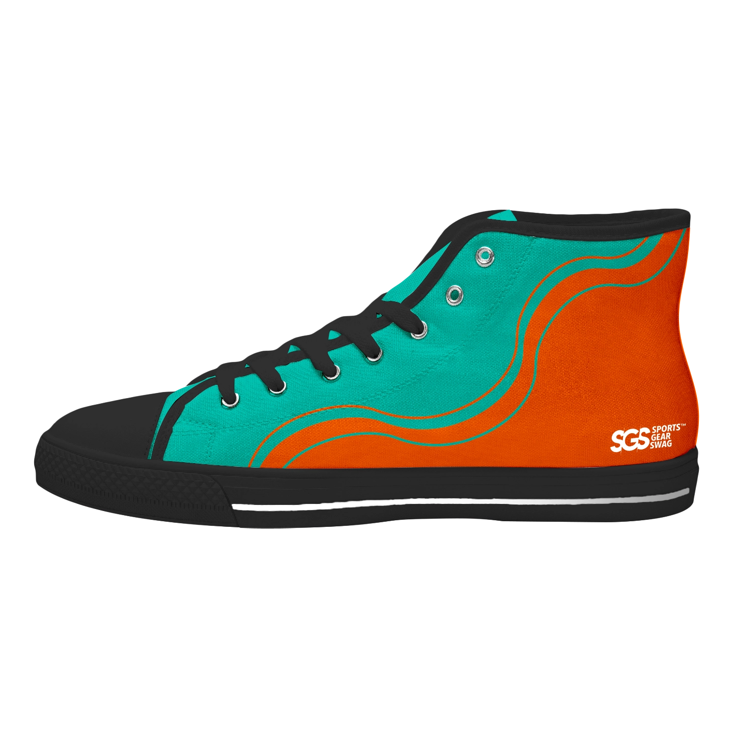 Custom high top canvas shoes black stylish hue - High-top-shoes
