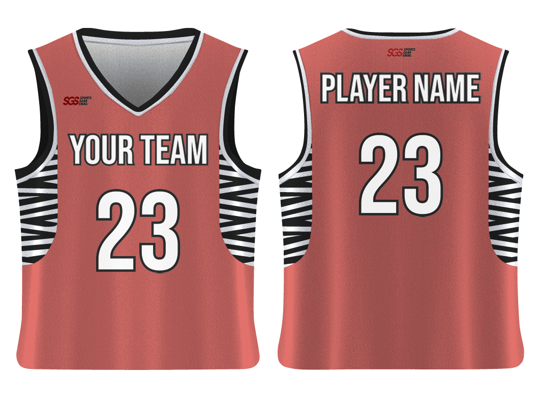 Custom side panel stripe adult youth unisex basketball jersey - reversible uniform - Jersey