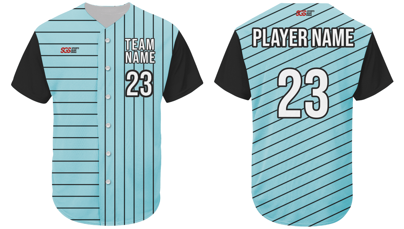 Custom top half lines adult youth unisex baseball jersey - Jersey