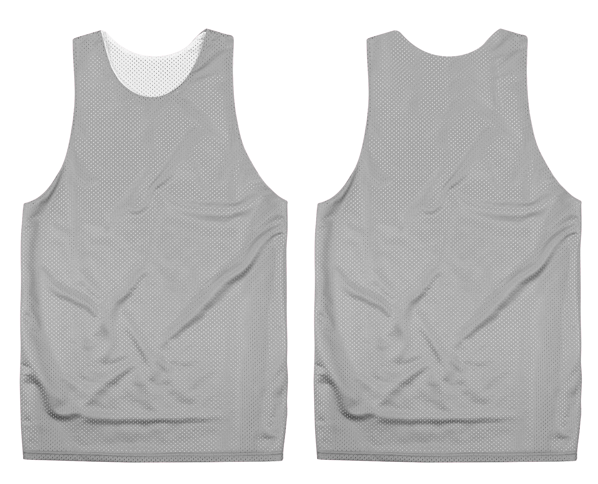 Custom silver adult youth unisex pinnies - Pinnies