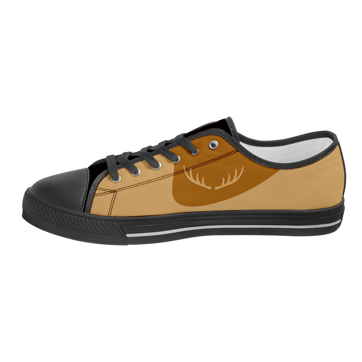 Custom low top canvas shoes black vibe - Low-top-shoes