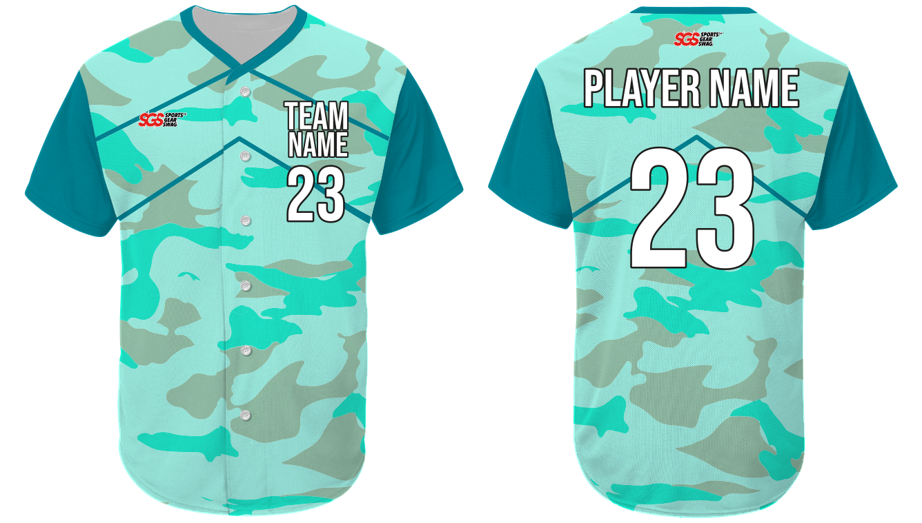 Custom chevron camo adult youth unisex baseball jersey - Jersey