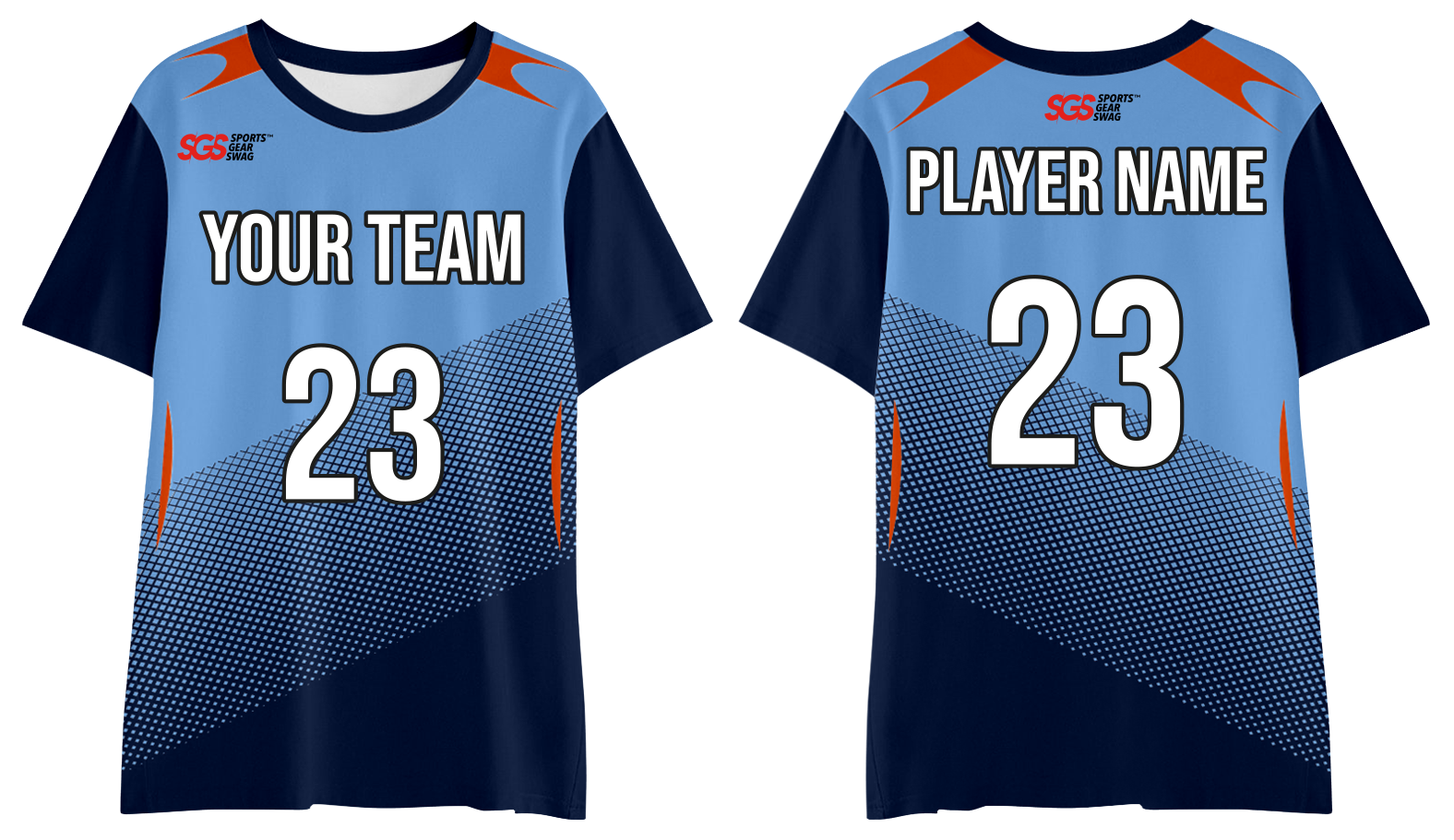 Custom moisture-wicking diagonal sections adult youth unisex shirt - Jersey
