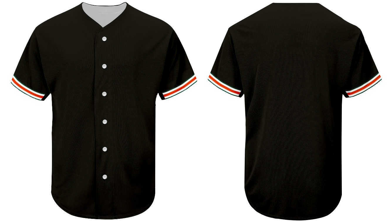 Custom hurricane noir adult youth unisex full buttons baseball jersey - Jersey