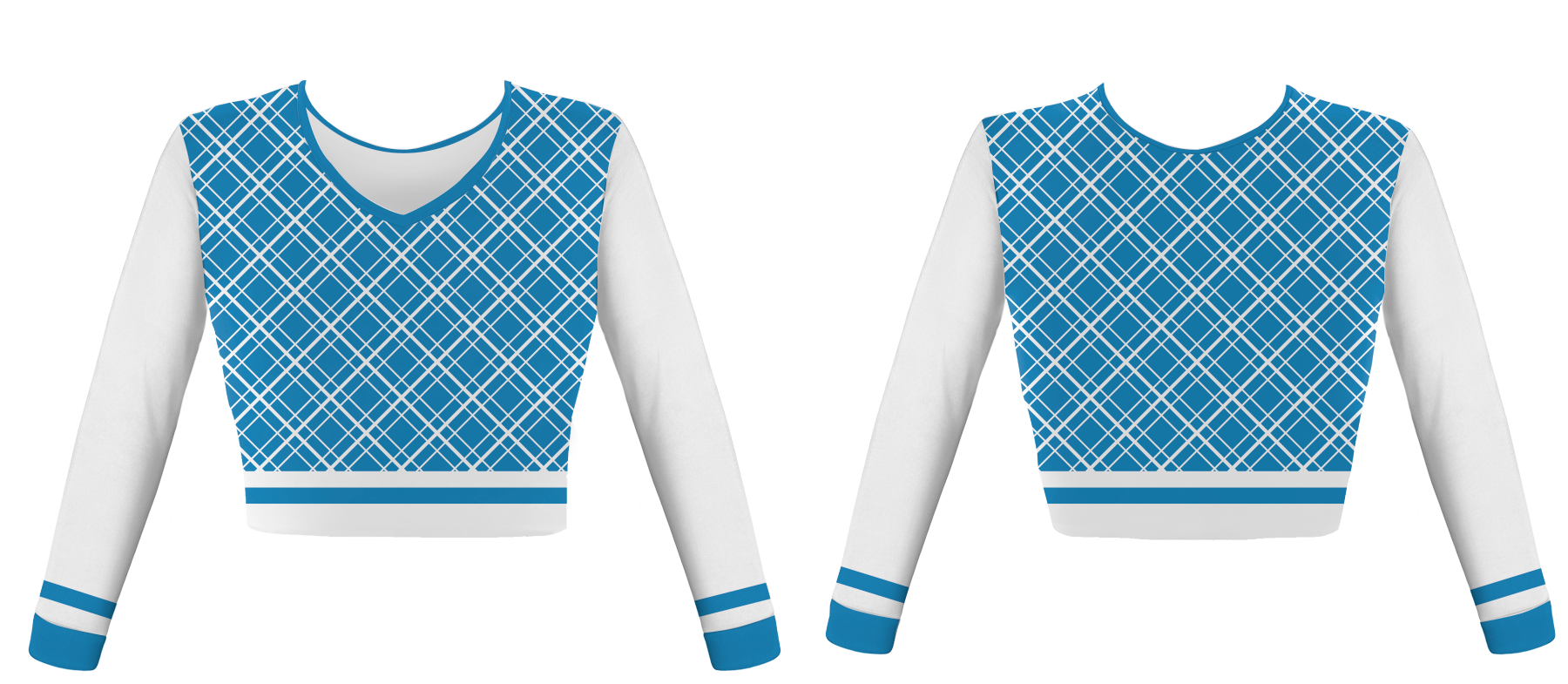Custom square lines adult youth unisex cheerleading long sleeve jersey - Jersey