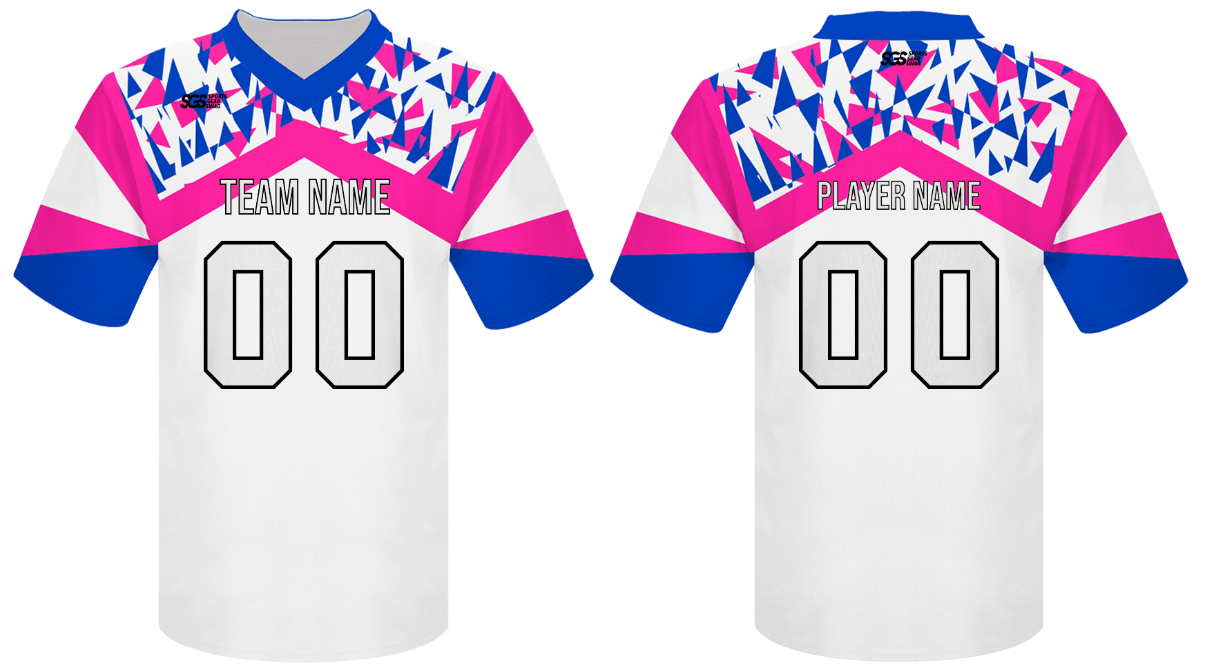 Custom triangle abstract adult youth unisex football jersey - Jersey