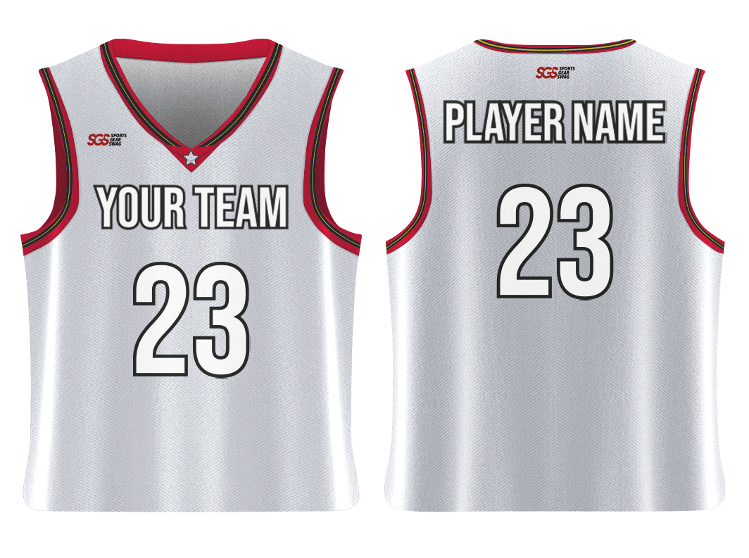 Custom classic white new adult youth unisex basketball jersey - reversible uniform - Jersey