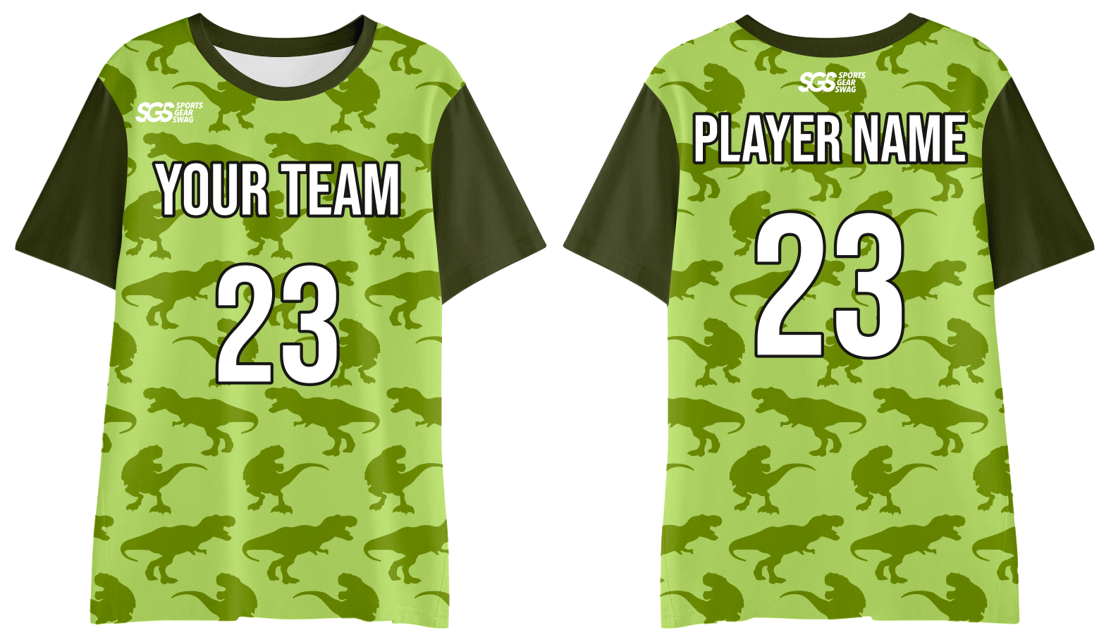Custom moisture-wicking dinosaur adult youth unisex shirt - Jersey