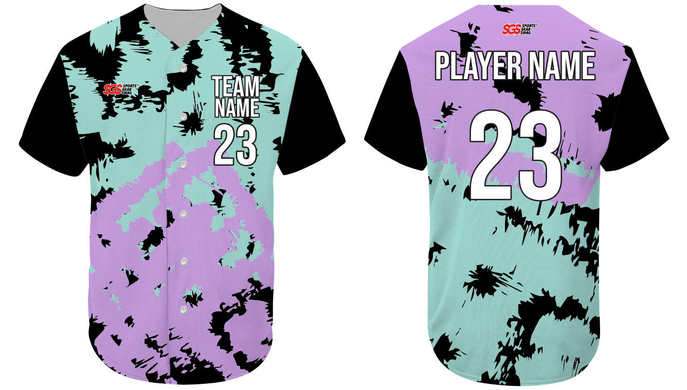 Custom brush stroke abstract adult youth unisex softball jersey - Jersey