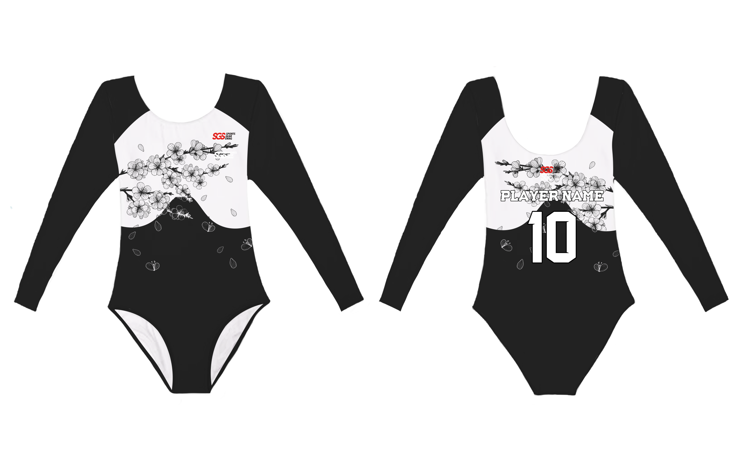 Custom long sleeve gymnastic uniform adult youth sakura charm - Gymnastics-uniforms