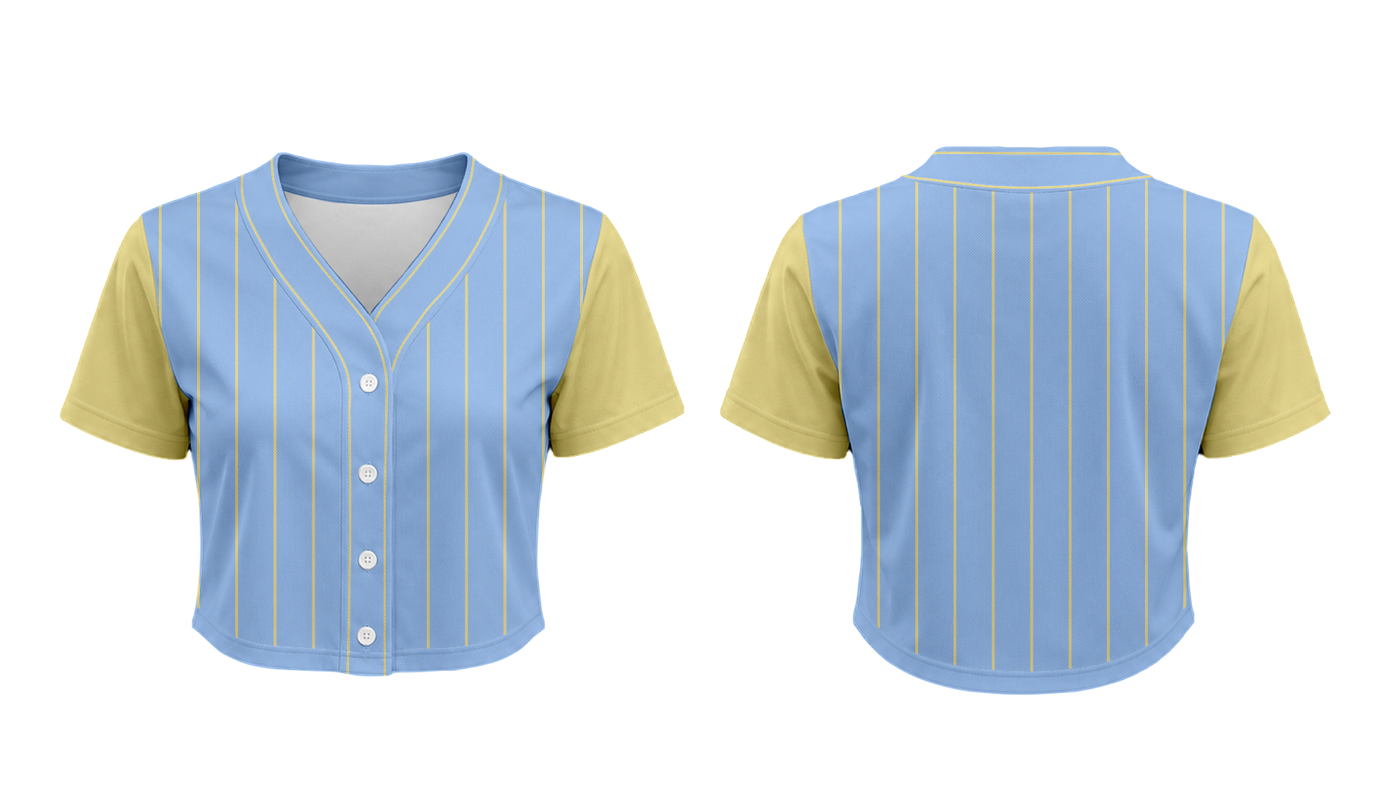 Custom two-tone cropped adult youth unisex baseball jersey - Cropped-baseball-jerseys
