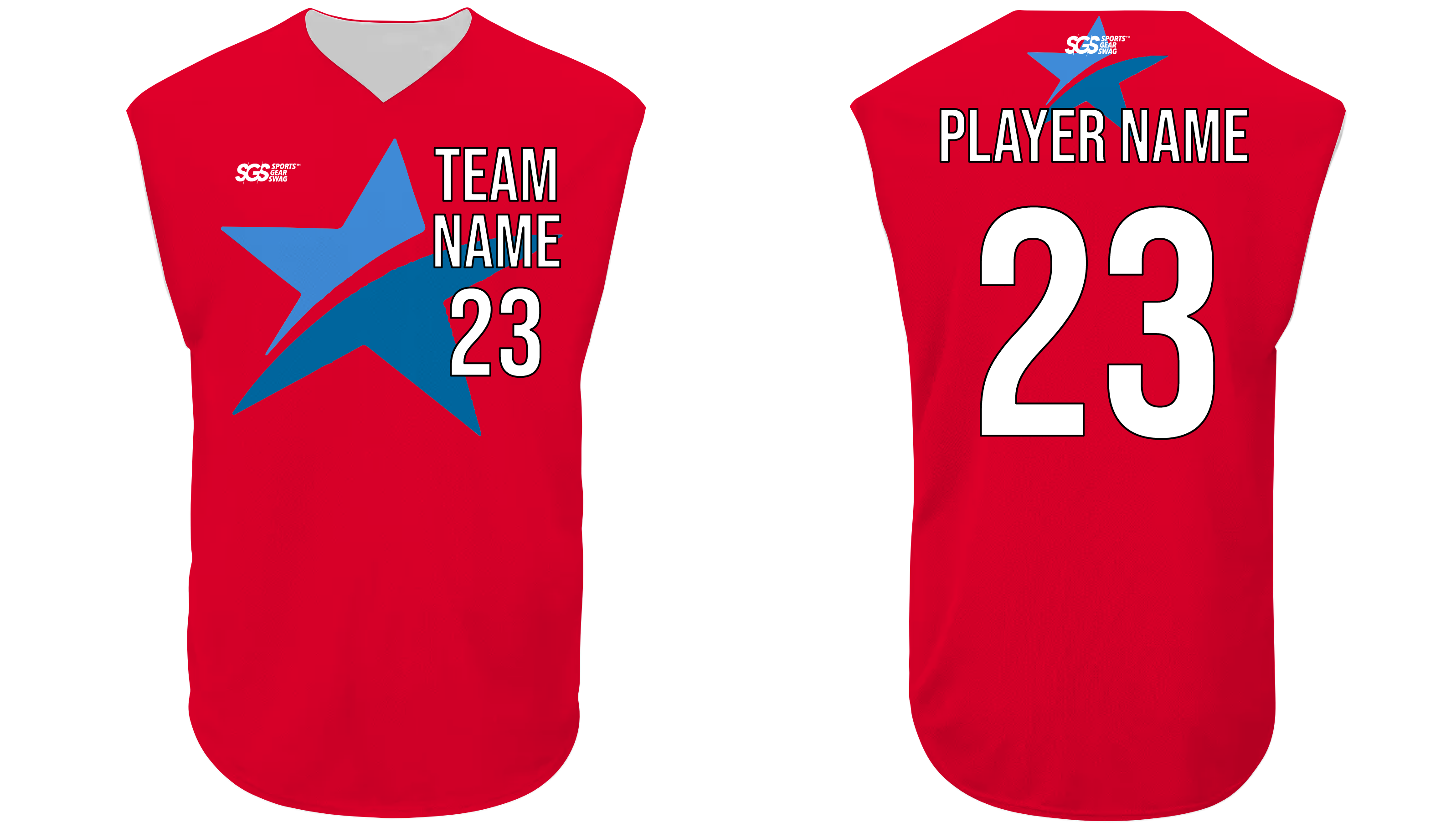 Custom single star sleeveless adult youth unisex softball jersey - Jersey