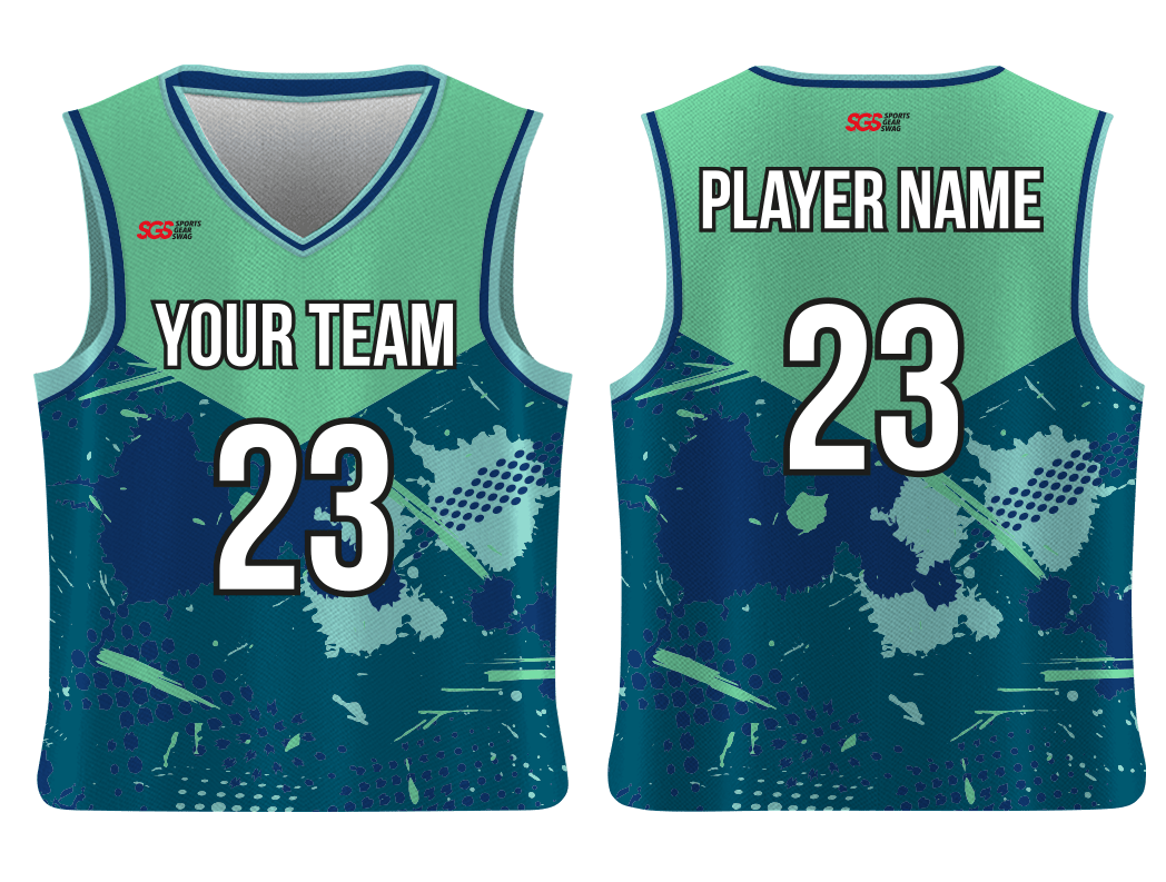 Custom v shape camo adult youth unisex basketball jersey - reversible uniform - Jersey
