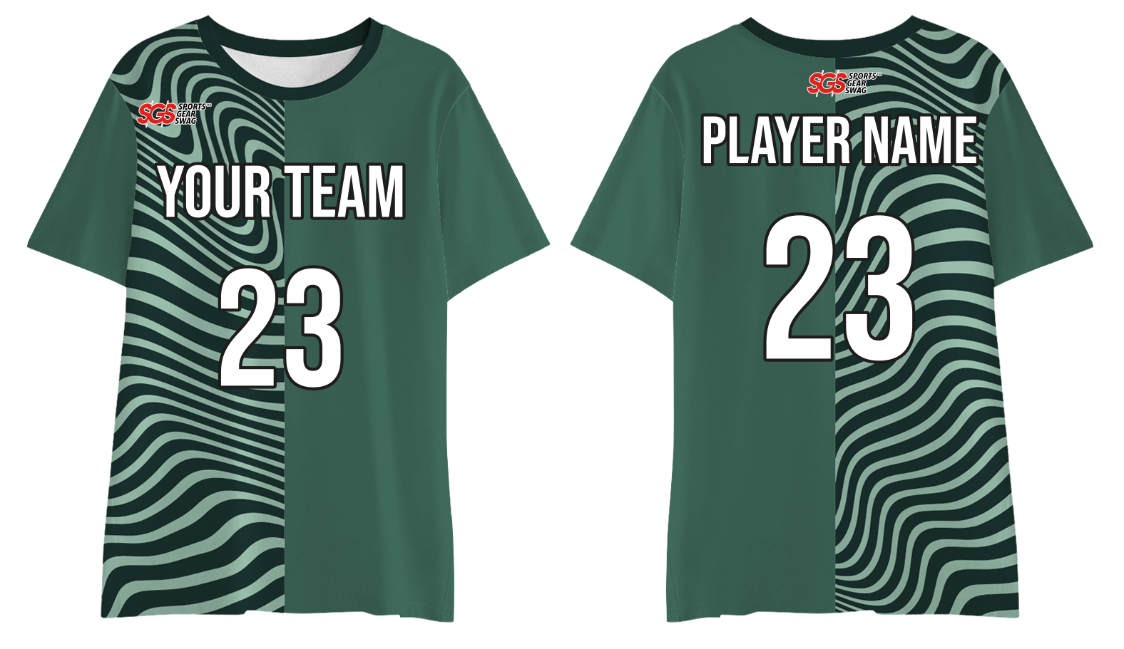 Custom tennis shirt adult youth unisex wavy lines - Jersey