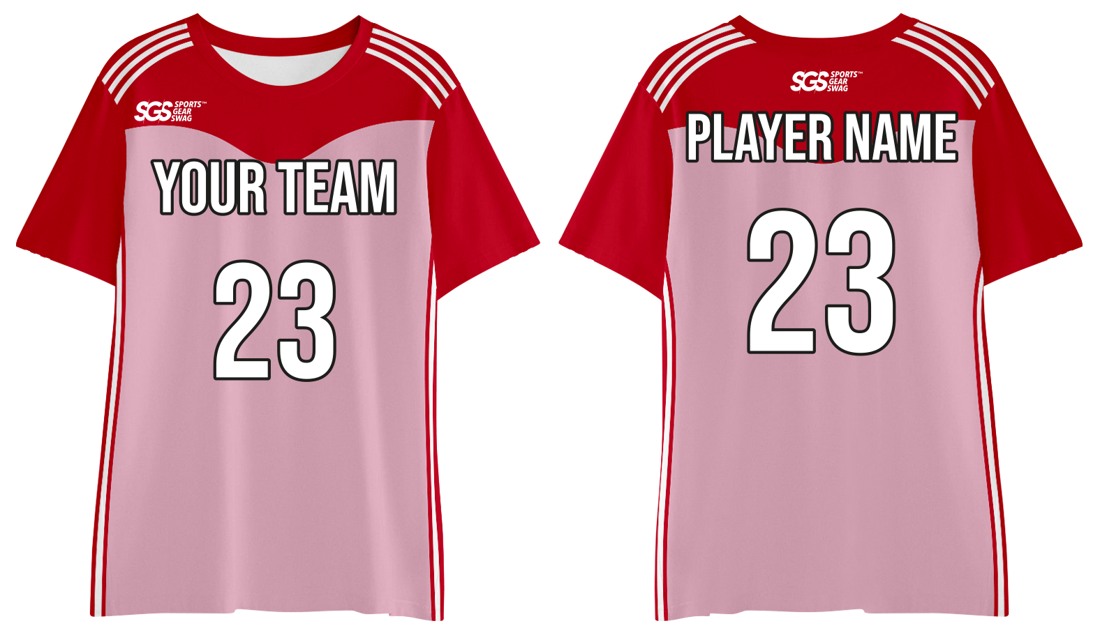 Custom solid pink adult youth unisex shirts - Jersey
