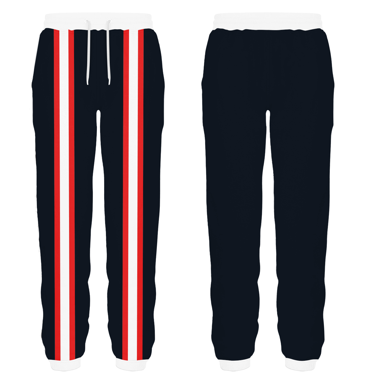 Custom front vertical lines adult youth unisex sweatpants - Sweatpant