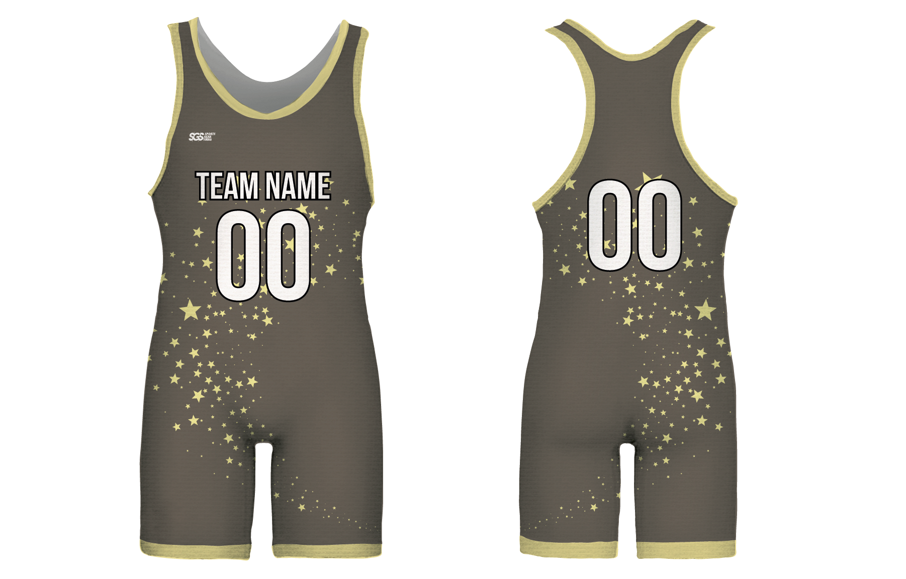 Custom adult youth unisex powerlifting suits silver starburst - Powerlifting-singlets