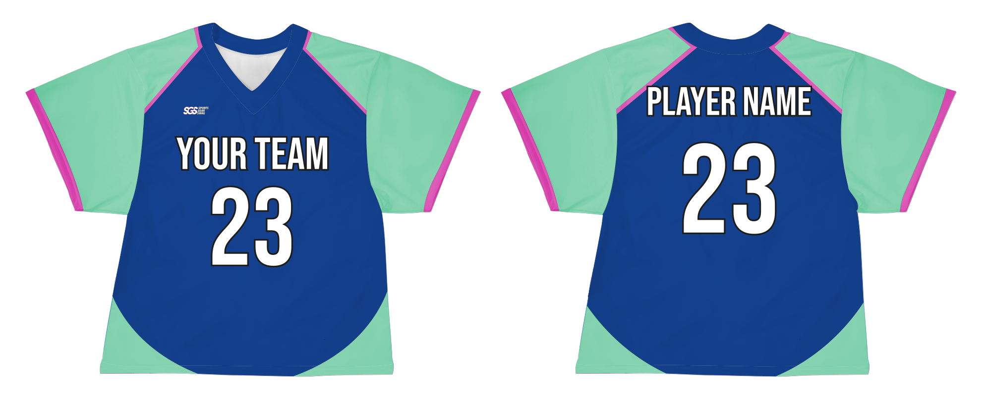 Custom different arms & bottom adult youth unisex lacrosse jerseys - reversible uniform - Jersey