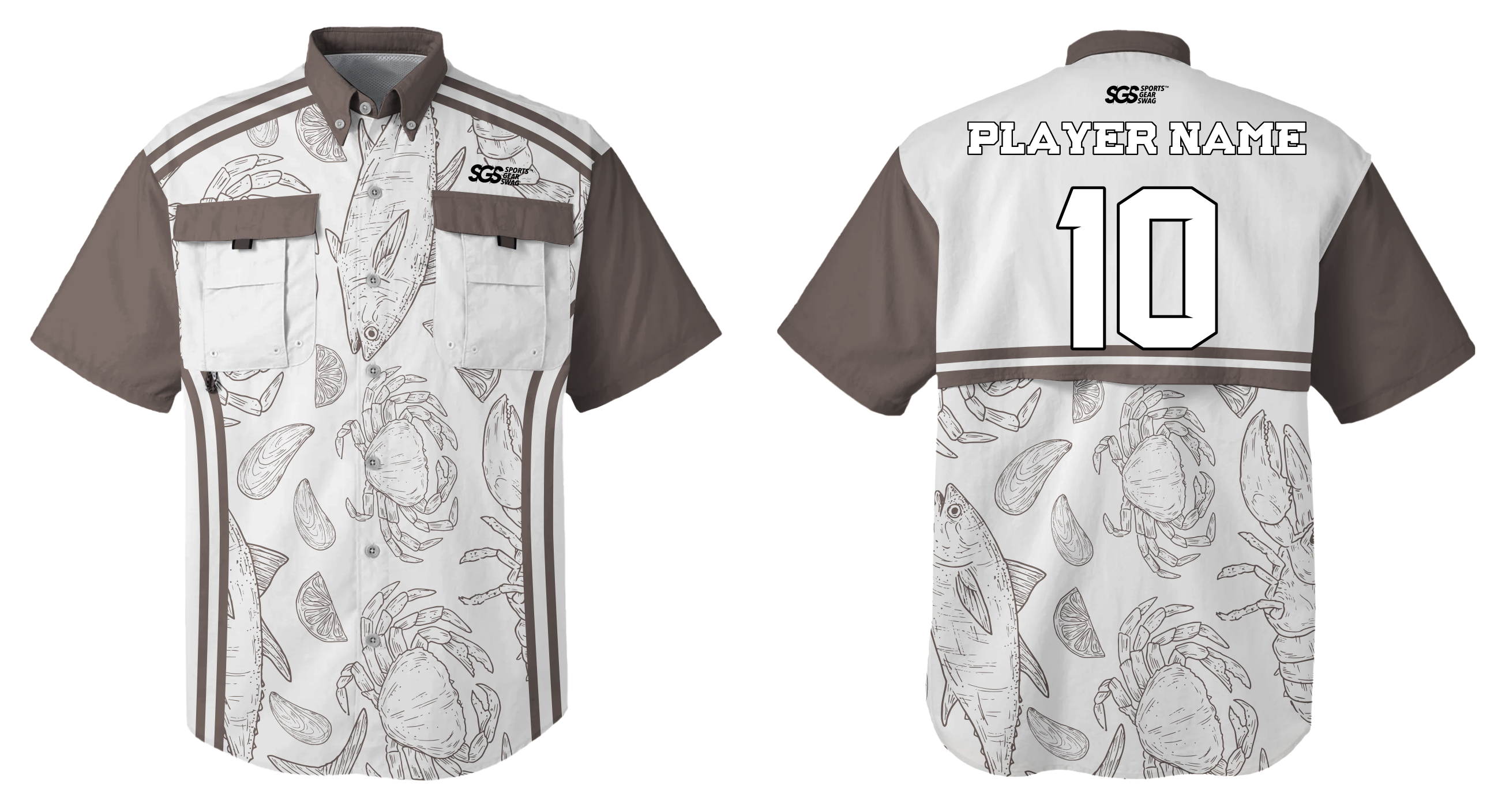 Custom fishing shirt adult youth unisex sea life - Jersey