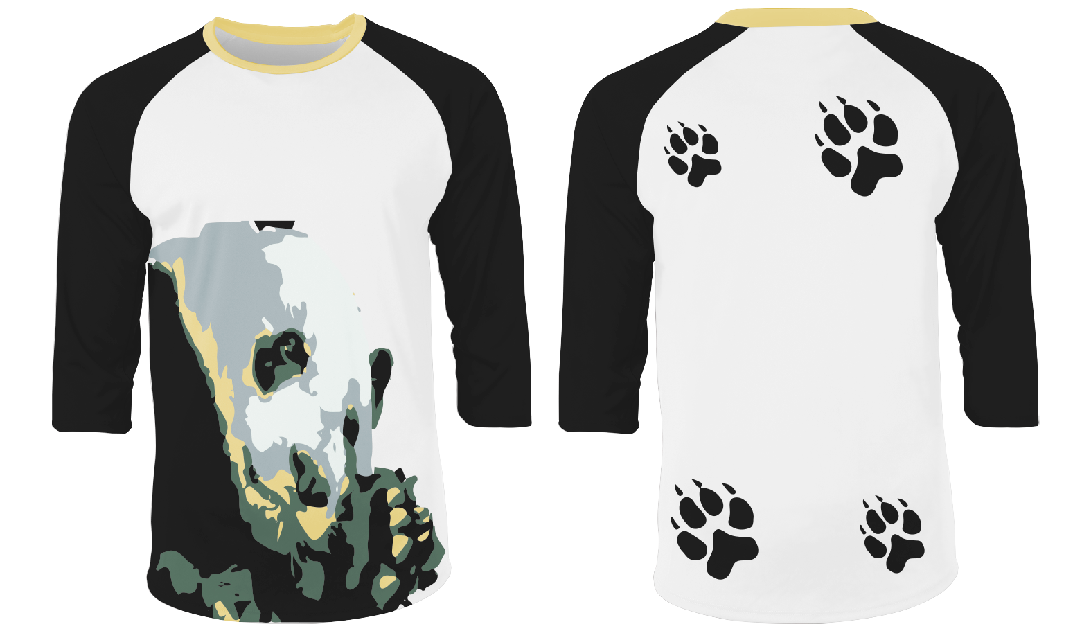 Custom cheetah feet  3/4 sleeve adult youth unisex shirt - Shirt-3-4-sleeve