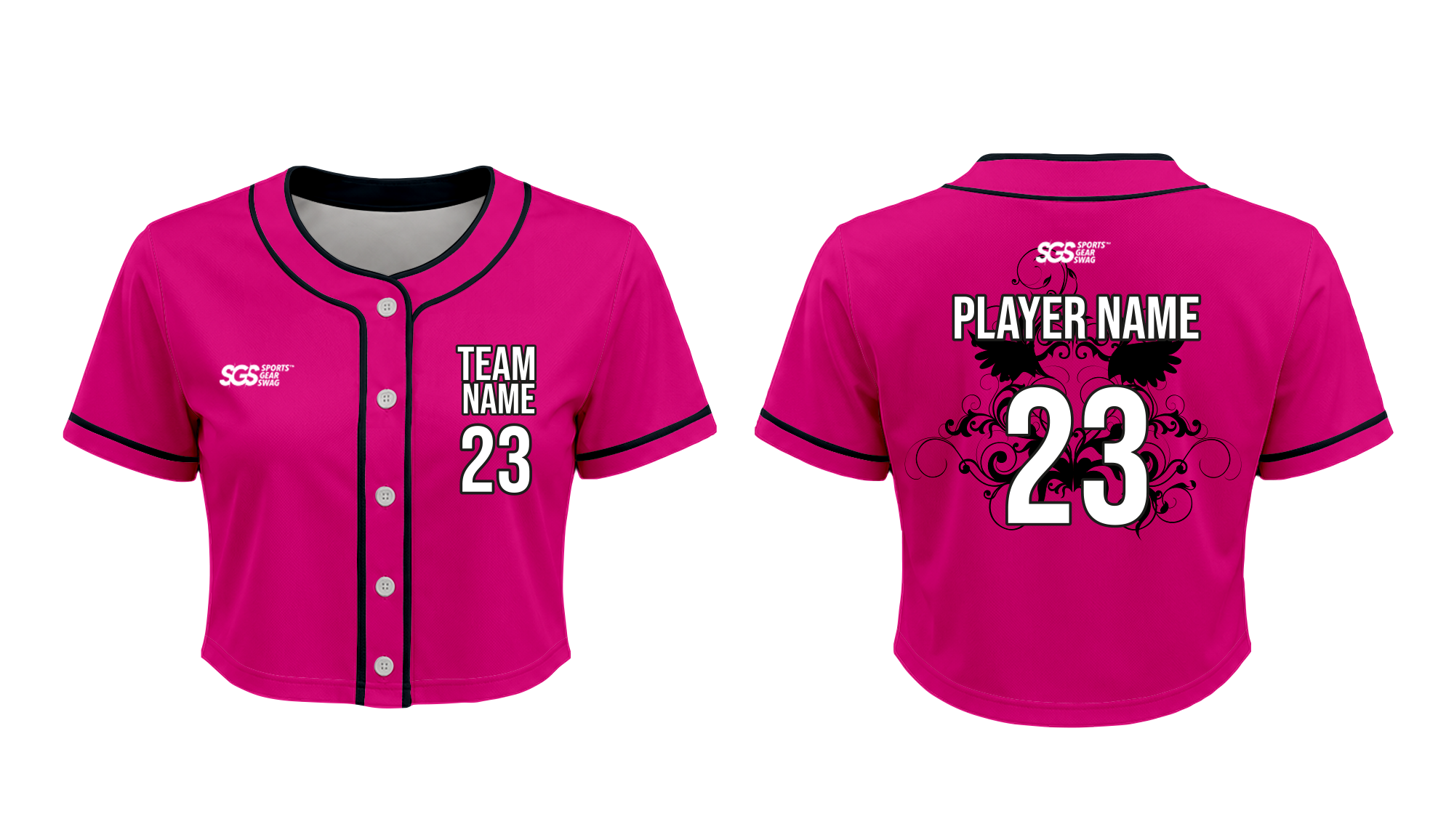 Custom sporty cropped adult youth unisex baseball jersey - Cropped-baseball-jerseys