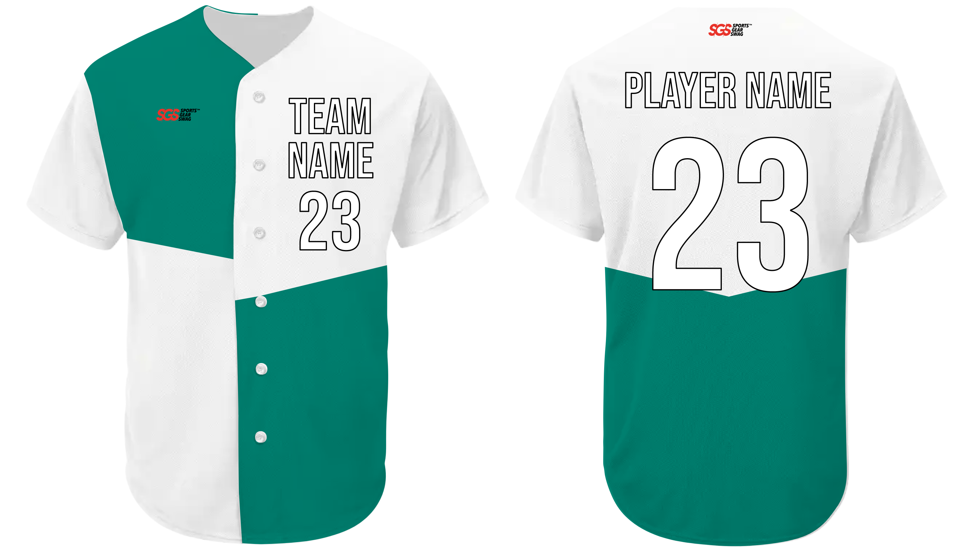 Custom color block stripe solids adult youth unisex baseball jersey - Jersey