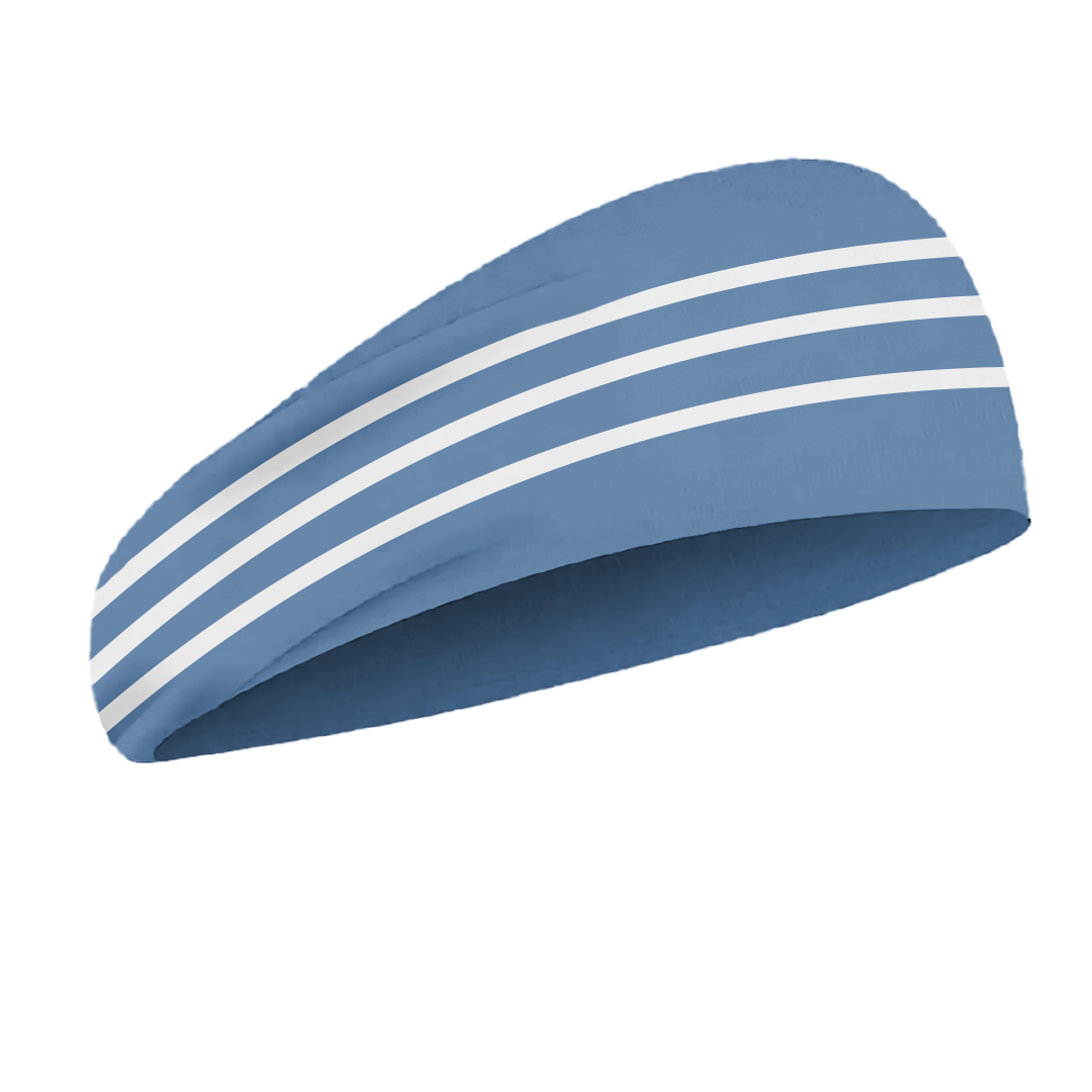 Custom light blue and white yoga headband - Yoga-headband