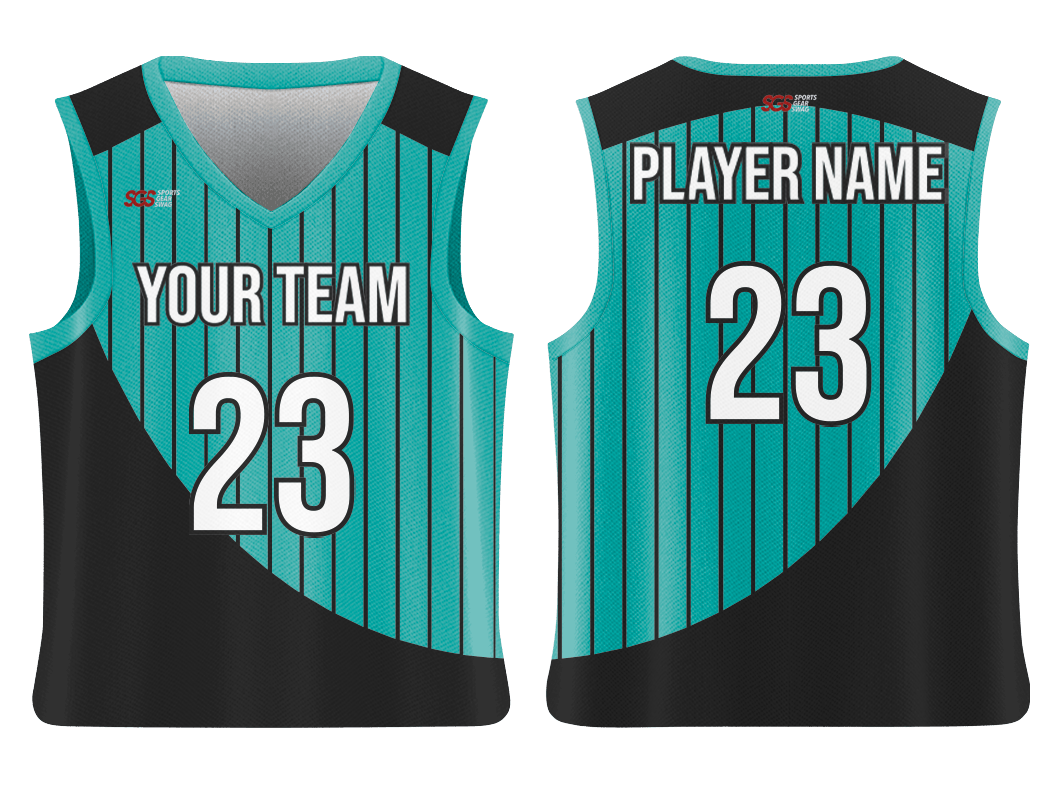 Custom crescent lines adult youth unisex basketball jersey - reversible uniform - Jersey