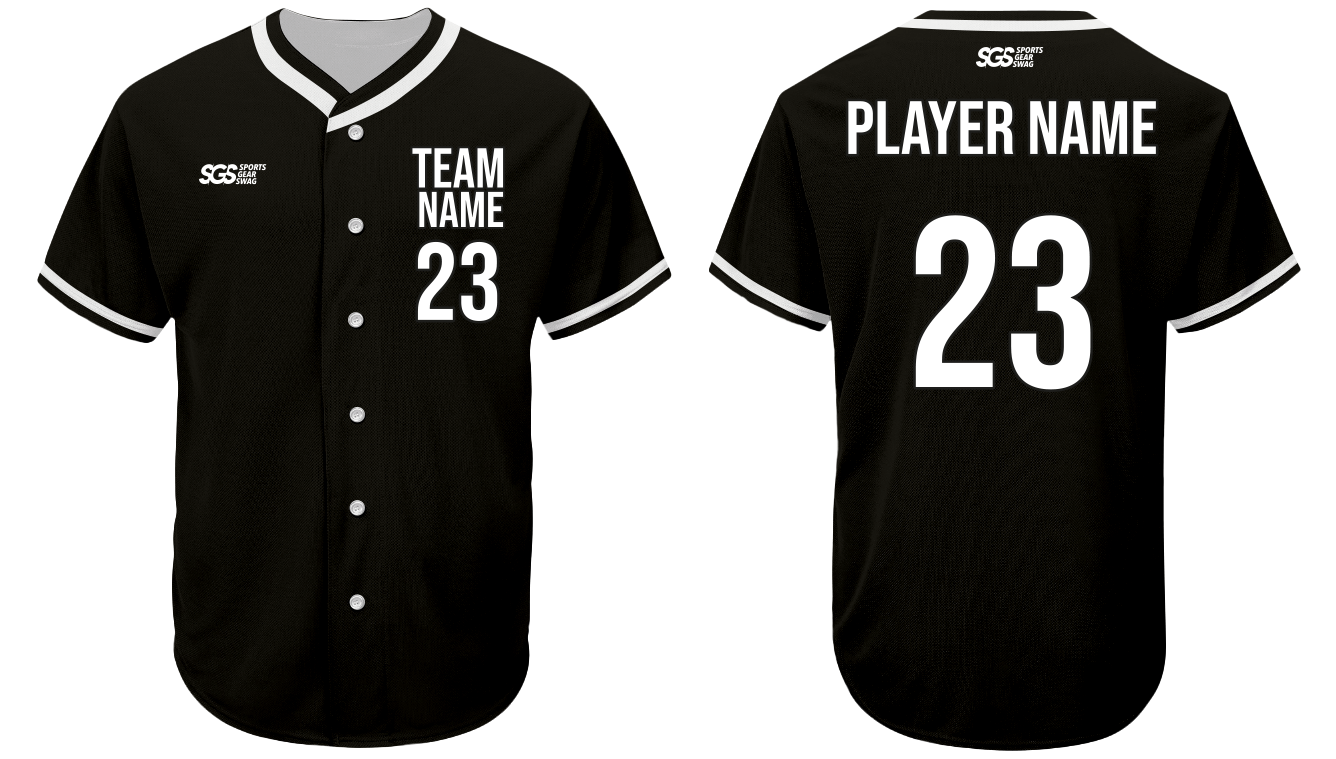 Custom onyx outline adult youth unisex full buttons softball jersey - Jersey