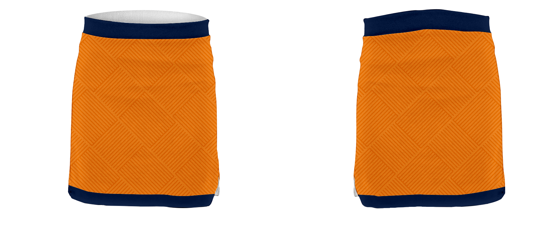 Custom tight skirt dance uniform orange wave - Dance-skirts