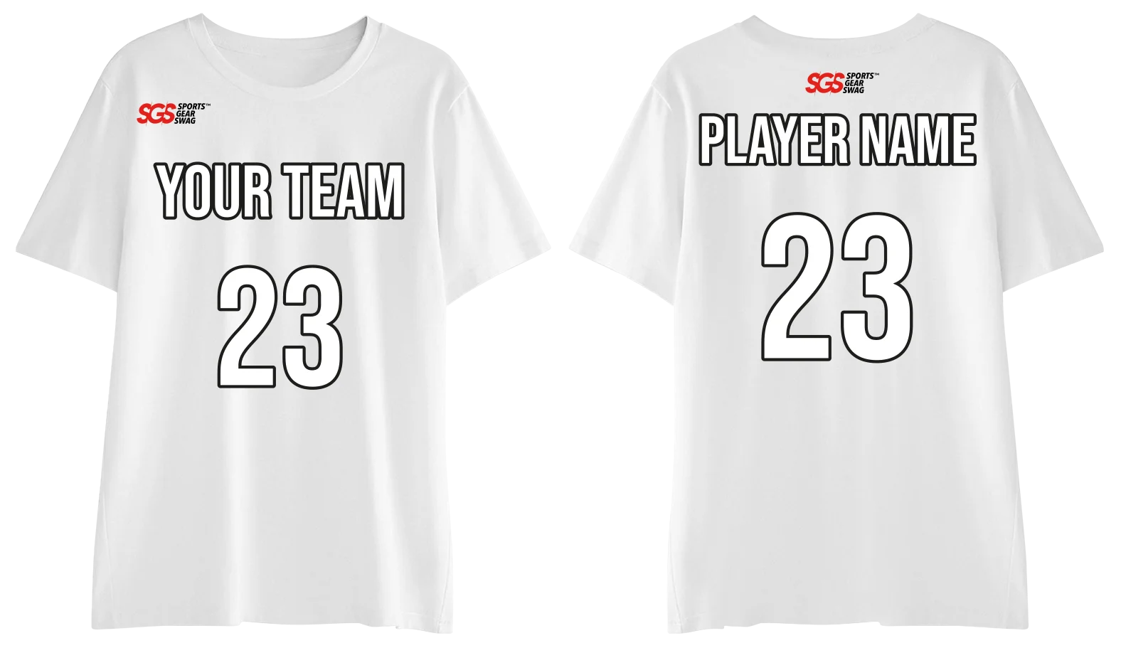 Custom white adult youth unisex short-sleeve comfort t shirt - Jersey