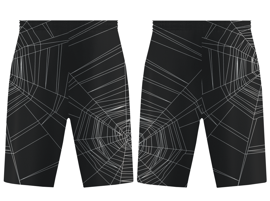 Custom spider web animal adult youth unisex basketball shorts - reversible uniform - Short