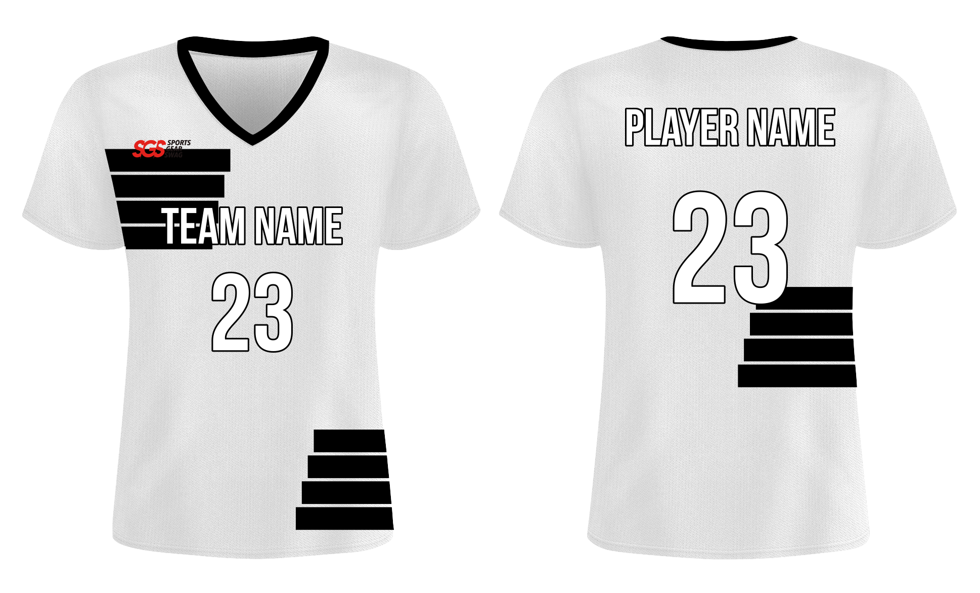 Custom black stripes adult youth soccer jersey - Jersey
