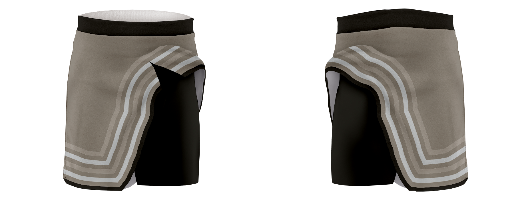 Custom  adult youth badminton tight cut skirt mocha mist - Badminton-skirts