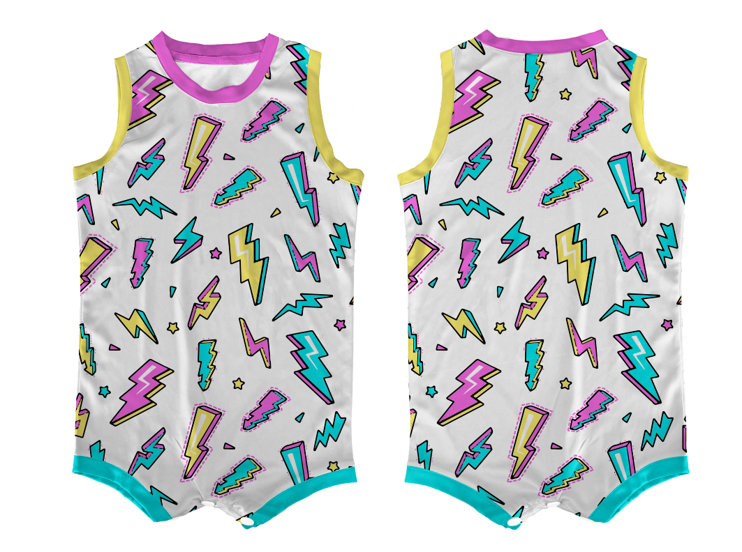 Custom nature lightning design toddler basketball uniform - Jersey
