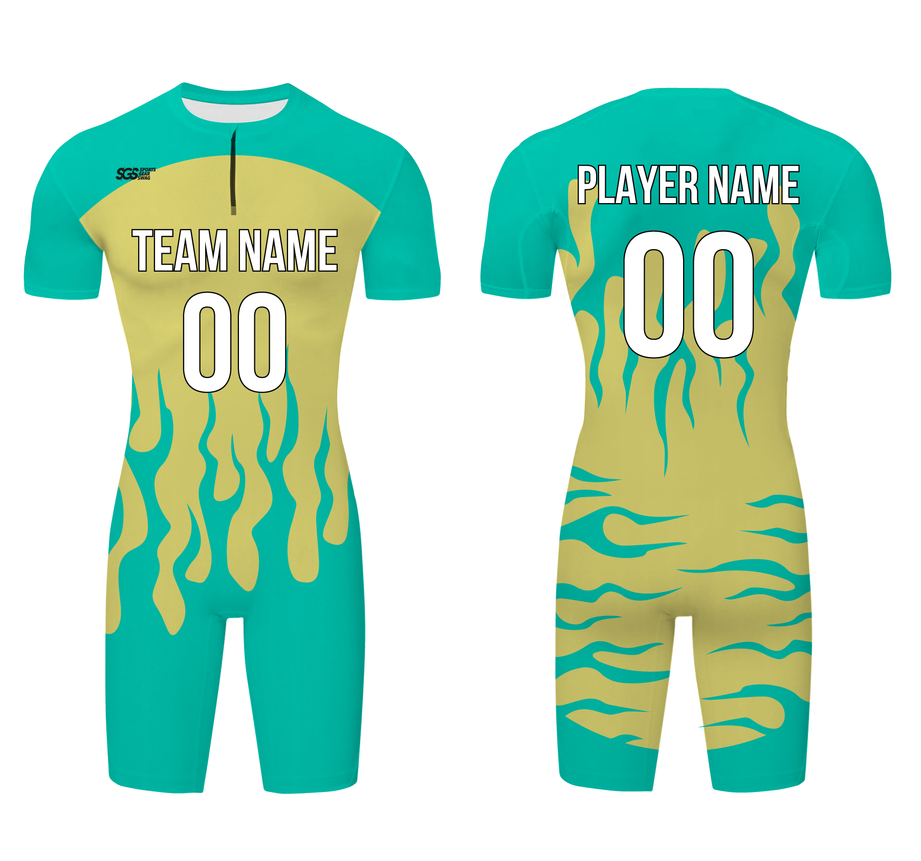 Custom water men speed suit seagrass glow - Men-water-speed-suits