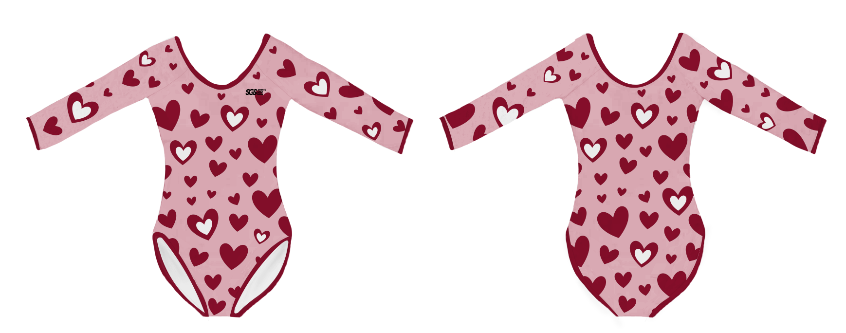 Custom youth long sleeve bathing suit sweetheart splash - Swimming-bathing-suits
