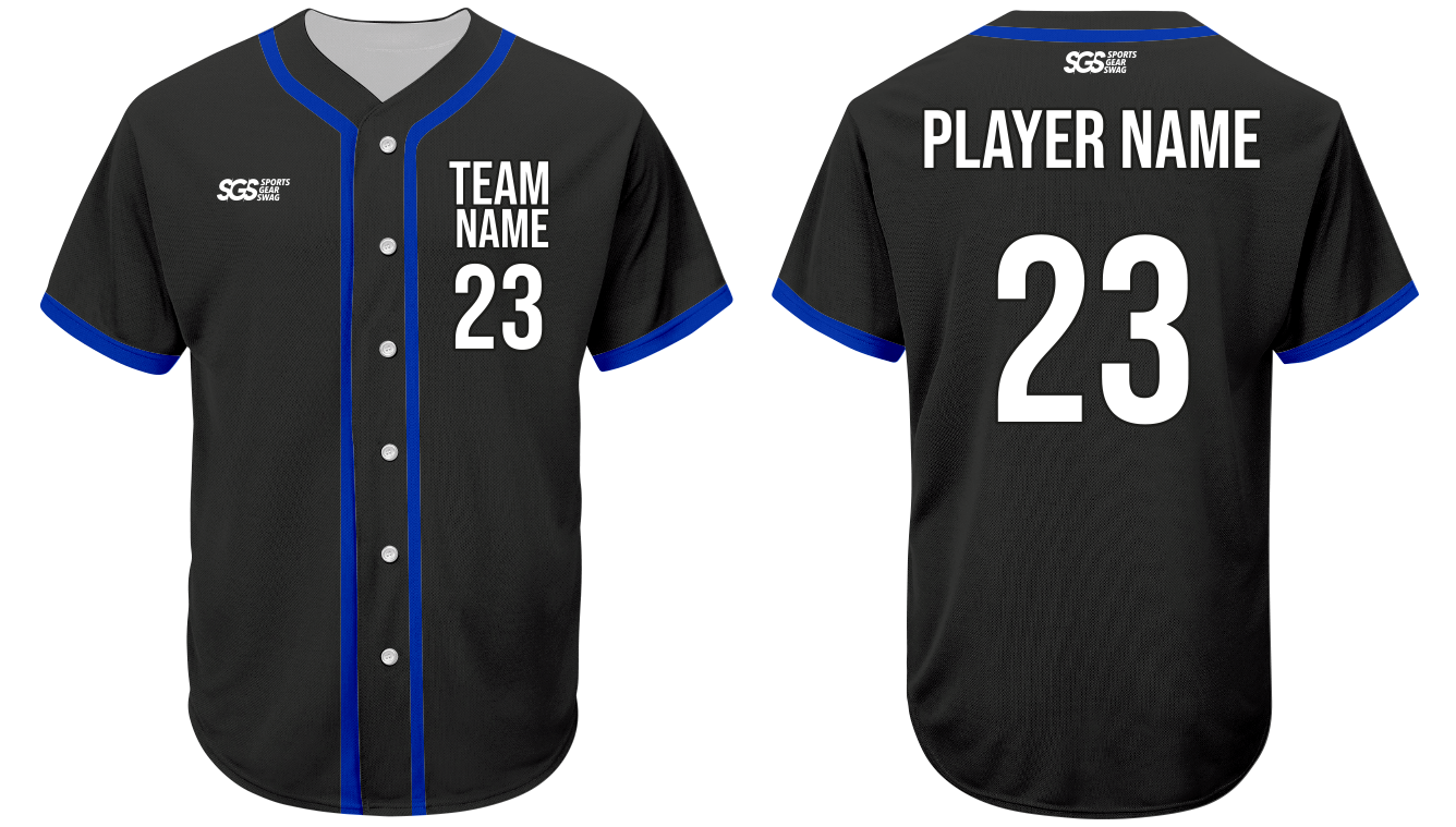 Custom moisture absorbing  adult youth unisex full buttons softball jersey - Jersey