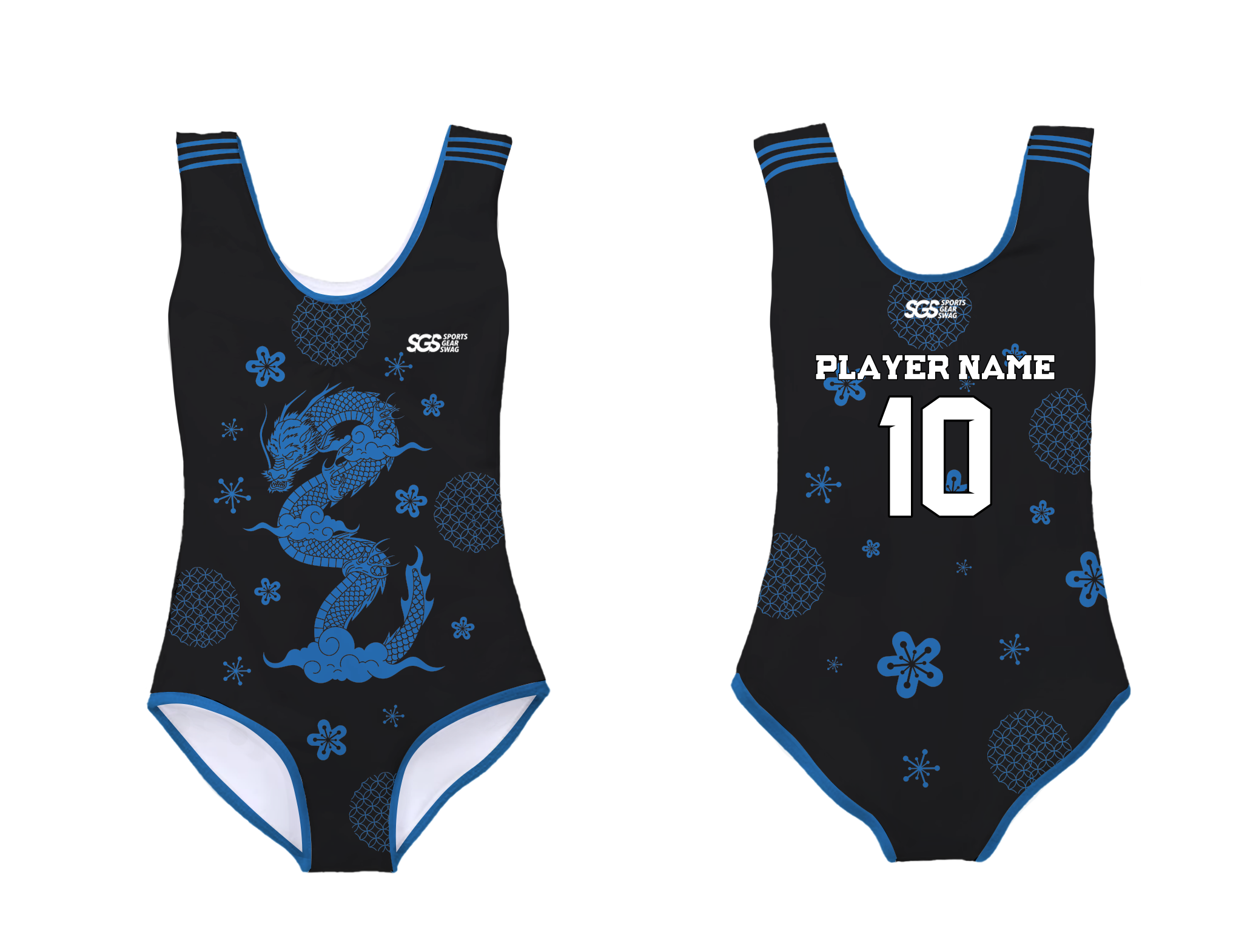 Custom sleeveless gymnastic uniform adult youth dragon grace - Gymnastics-uniforms